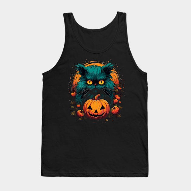 Persian Cat Halloween Tank Top by JH Mart